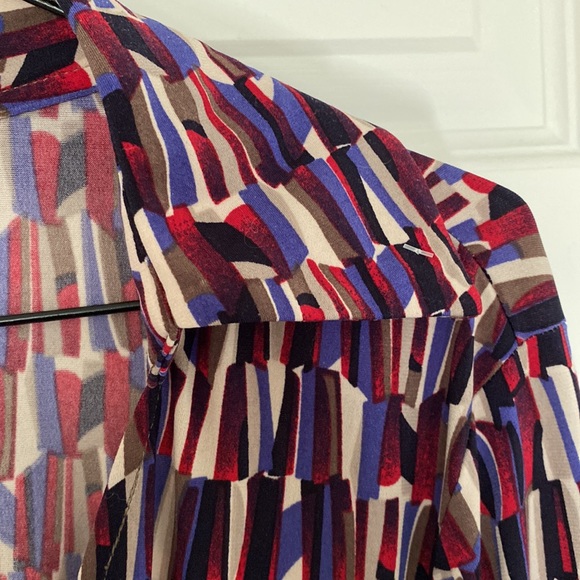 DIANE VON FURSTENBERG - Wrap dress novelty print 100% silk size 4 - Picture 4 of 5